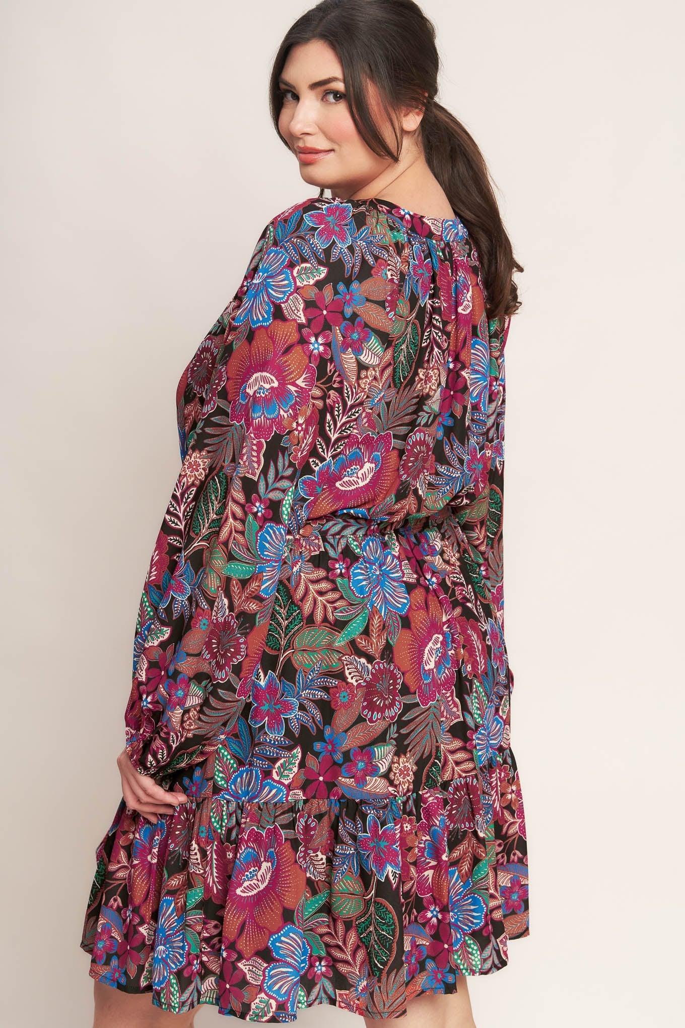 FLORAL BLISS WOVEN MINI DRESS Flying Tomato